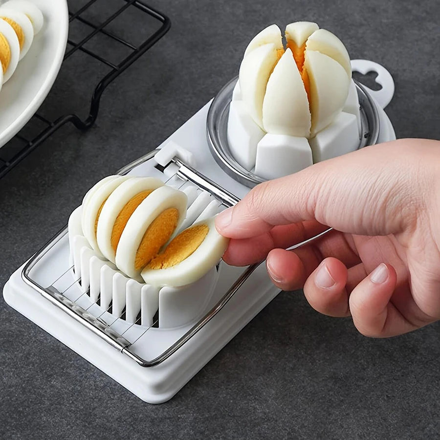 Multifunctional PP Base egg cutter 2-in-1 stainless