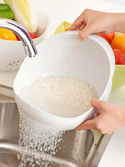 Colander Rice Bowl Drain Basket Fruit Bowl