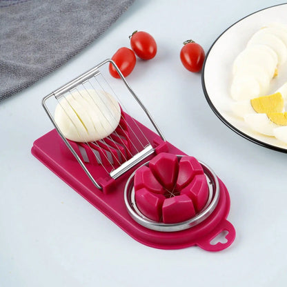 Multifunctional PP Base egg cutter 2-in-1 stainless