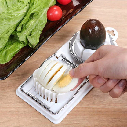 Multifunctional PP Base egg cutter 2-in-1 stainless