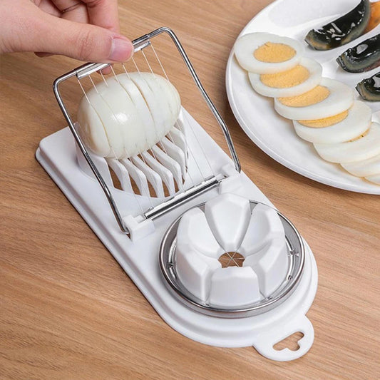 Multifunctional PP Base egg cutter 2-in-1 stainless