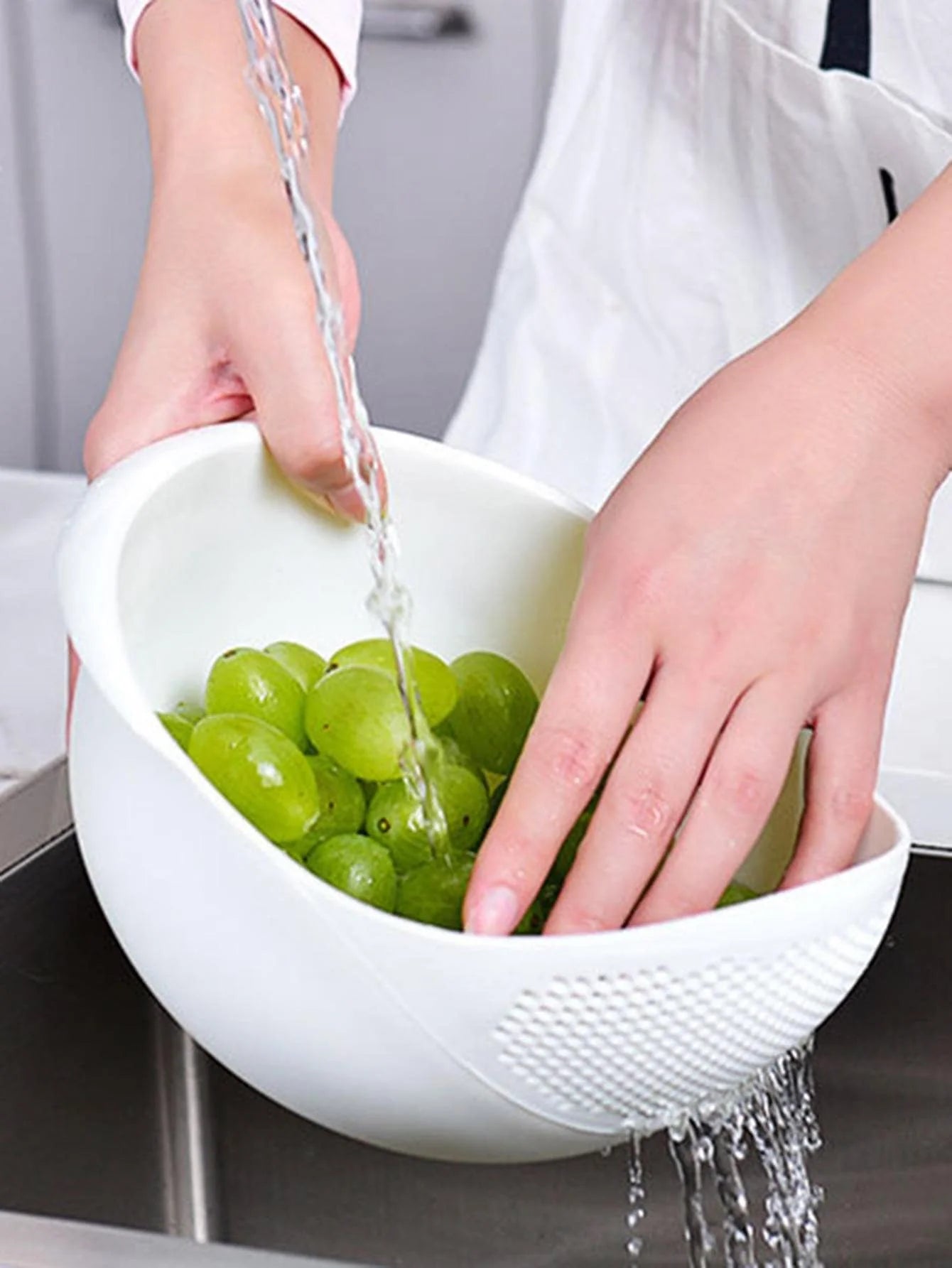 Colander Rice Bowl Drain Basket Fruit Bowl